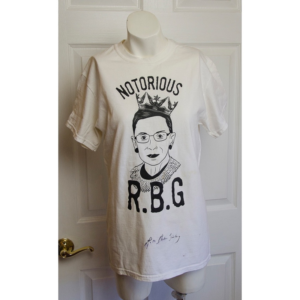 Signed Notorious Rgb Ruth Bader Ginsburg T-Shirt - image 1